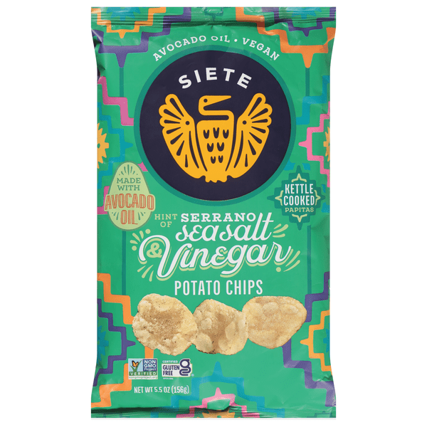 Save on Siete Gluten Free Serrano Sea Salt Vinegar Kettle Cooked Potato
