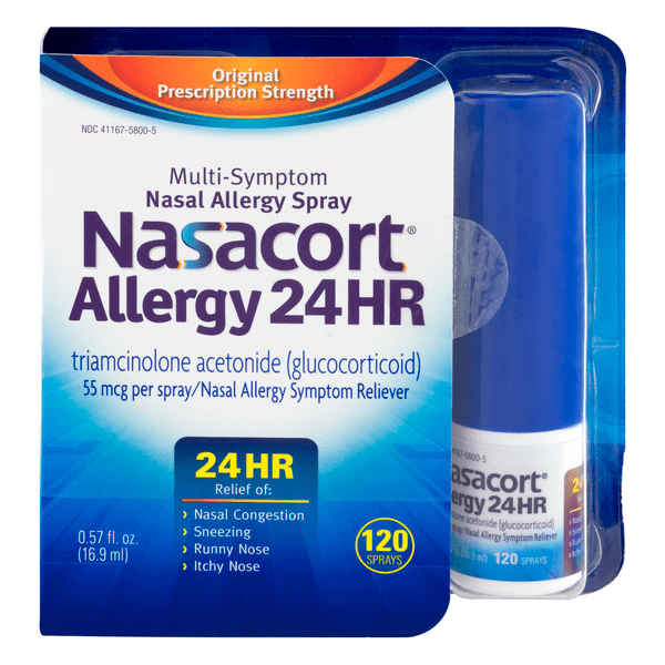 Save On Nasacort Allergy 24Hr Multi-Symptom Nasal Spray 120 Sprays Order Online Delivery | Stop & Shop