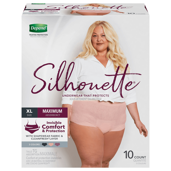 Save on Depend Women's Silhouette Incontinence Underwear Maximum 3