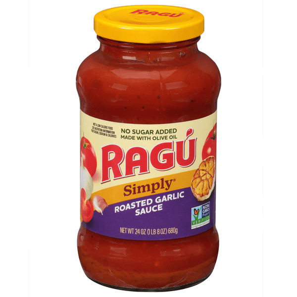 Save on RAGU Simply Pasta Sauce Roasted Garlic No Sugar Added Order Online Delivery Giant