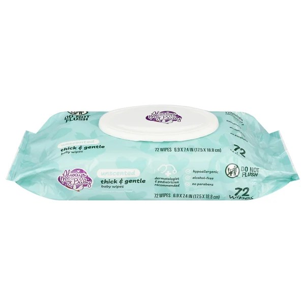 Save on Always My Baby Thick & Gentle Baby Wipes Unscented Order Online