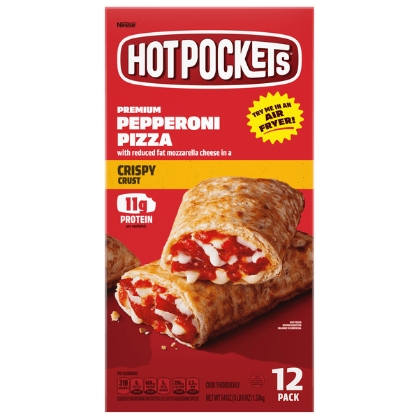 Save on Hot Pockets Premium Pepperoni Pizza Crispy Crust 12 ct Order