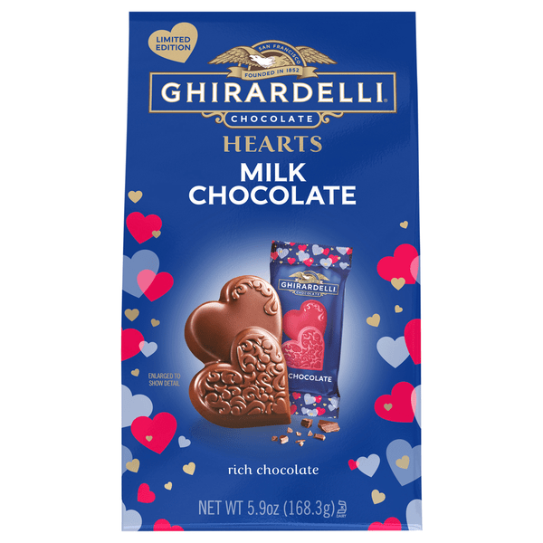 Save on Ghirardelli Milk Chocolate Duet Hearts Valentine's Day Candy