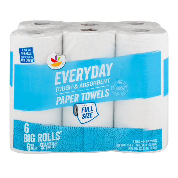 Save on Our Brand Everyday Tough & Absorbent White Big Roll 2Ply Paper
