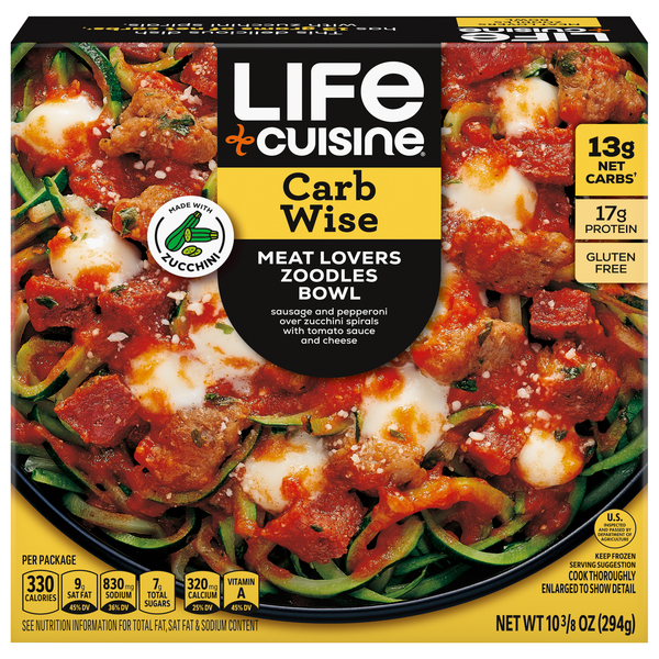Save on Life Cuisine Carb Wise Meat Lovers Zoodles Bowl Order Online