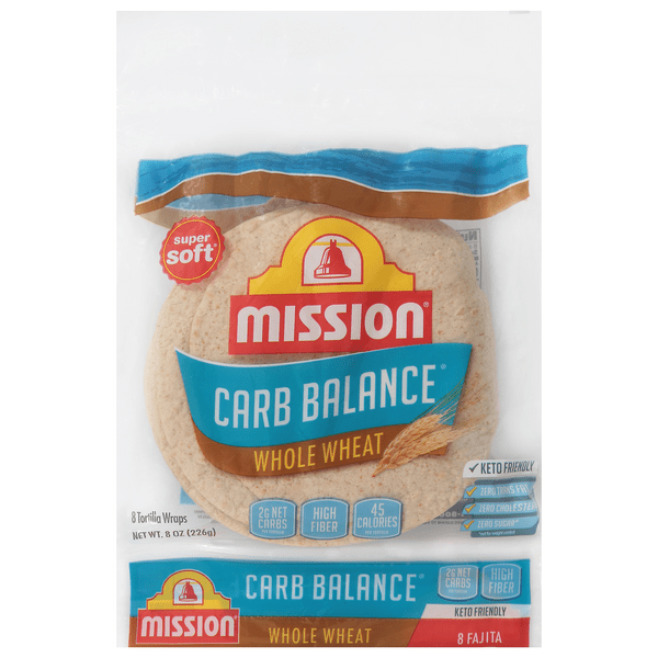 Save on Mission Carb Balance Super Soft Fajita Whole Wheat Tortilla