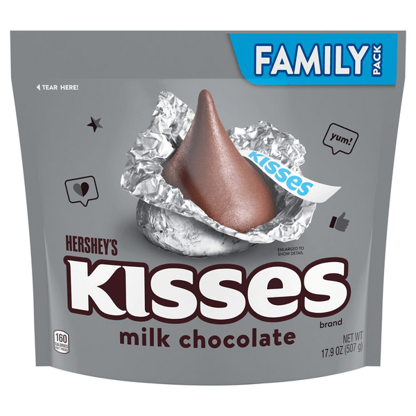 Save on Hershey's KISSES Milk Chocolate Candy Family Pack Order Online