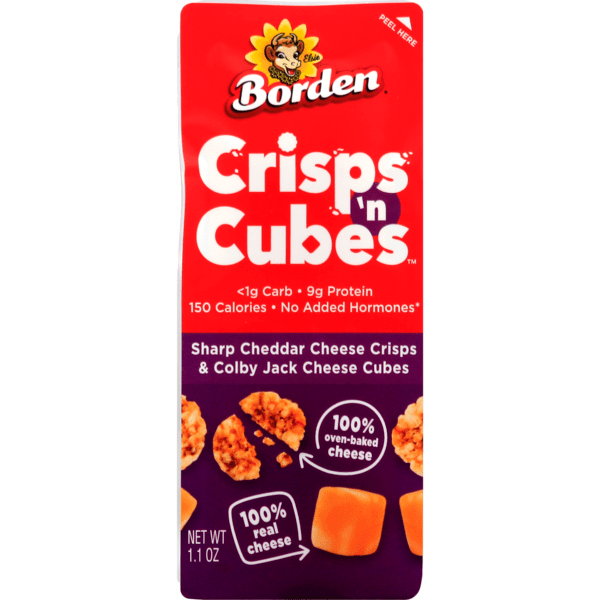 Save on Borden Crisps 'n Cubes Sharp Cheddar Crisps & Colby Jack Cheese