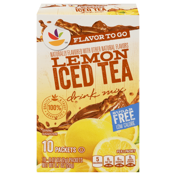 Save on Giant Sugar Free Lemon Flavor Iced Tea Drink Mix Packets 10