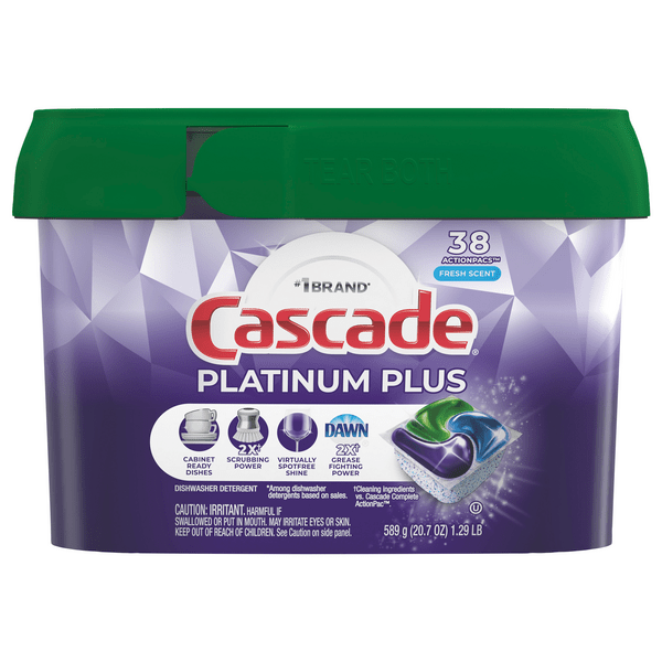 Save on Cascade Platinum Plus Dishwasher Detergent ActionPacs Fresh