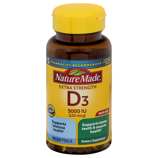 Save on Nature Made Vitamin D3 5000 IU Extra Strength Dietary Supplement Tablets Order Online