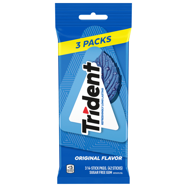 Save on Trident Sugar Free Gum Original Flavor 3 pk Order Online