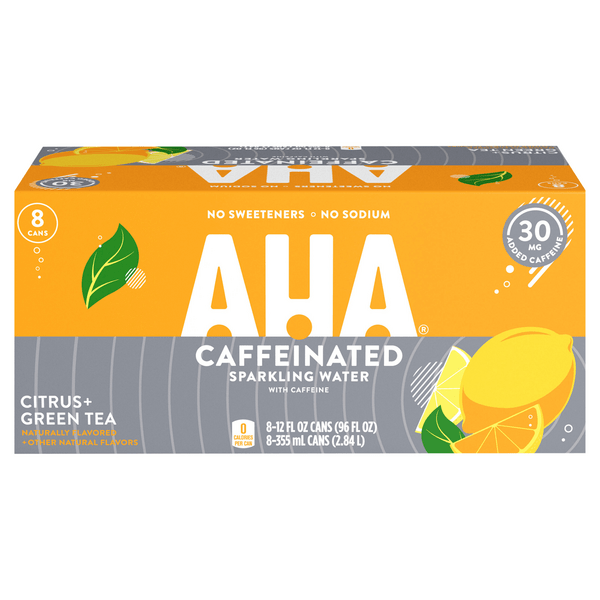 Save on AHA Sparkling Water Citrus + Green Tea 8 pk Order Online