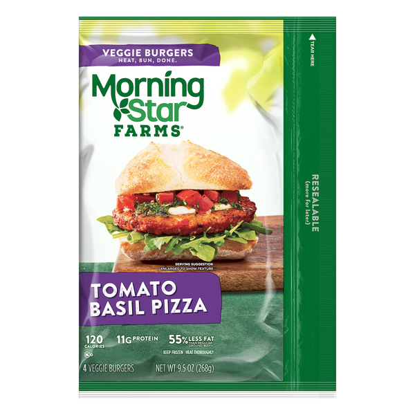 Save on MorningStar Farms Veggie Burgers Tomato Basil Pizza 4 ct