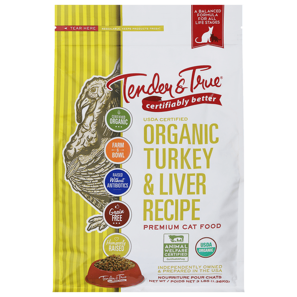 Save on Tender & True Premium Dry Cat Food Turkey & Liver Recipe