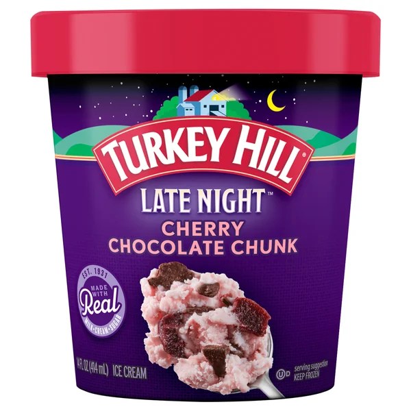 Save on Turkey Hill Late Night Cherry Chocolate Chunk Ice Cream Order Online Delivery Food Lion
