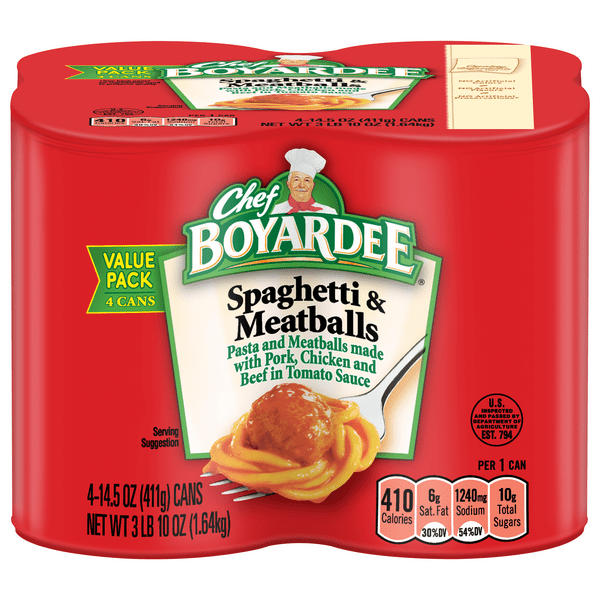 Save on Chef Boyardee Spaghetti & Meatballs in Tomato Sauce Value Pack