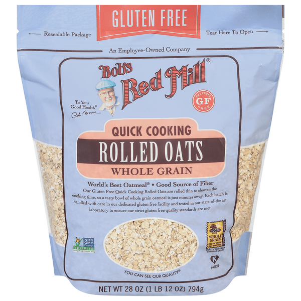 Save on Bob's Red Mill Quick Cooking Rolled Oats Whole Grain Gluten