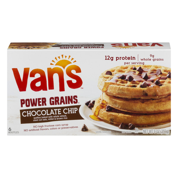 Save on Van's Power Grains Waffles Chocolate Chip Order Online Delivery