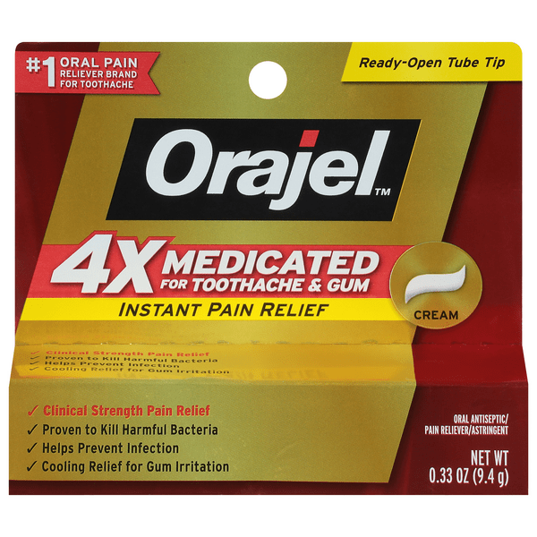 Save on Orajel Instant Pain Relief Cream for Toothache & Gum Order