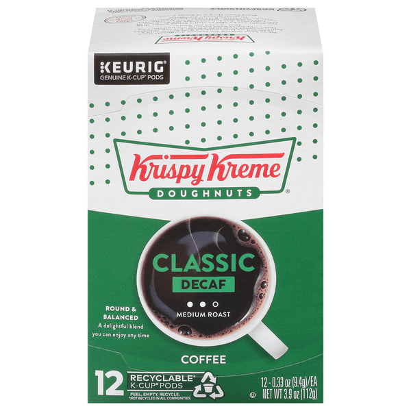 Save on Krispy Kreme Classic Medium Roast Coffee Decaf KCups Order