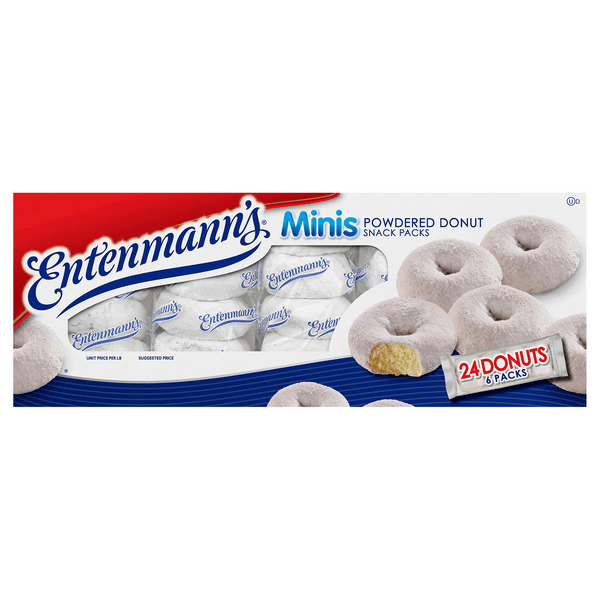 Save on Entenmann's Mini Donuts Powdered Snack Packs 24 ct Order