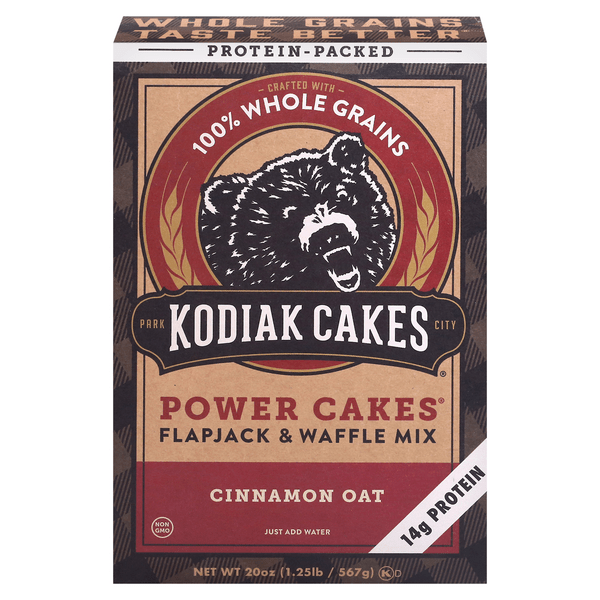 Save on Kodiak Cakes Power Cakes Flapjack and Waffle Mix Cinnamon Oat