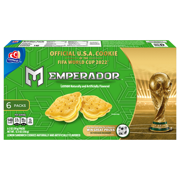 Save on Gamesa Emperador Sandwiches Creme Cookies Lemon 6 ct Order