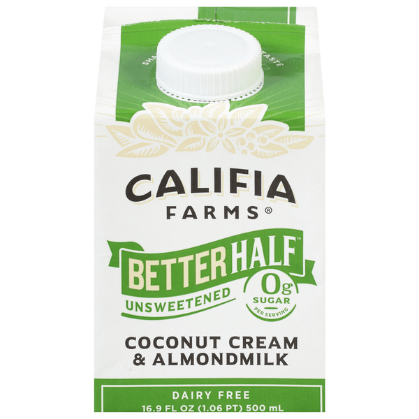 Save on Califia Farms Better Half Coconut Cream & Almond Milk