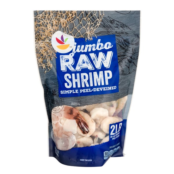 Save on Our Brand Raw Shrimp Simple Peel Jumbo 2125 ct per lb Frozen