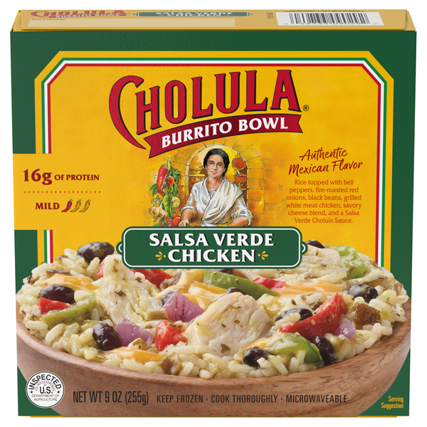 Save on Cholula Salsa Verde Chicken Burrito Bowl Frozen Order Online Delivery Stop & Shop
