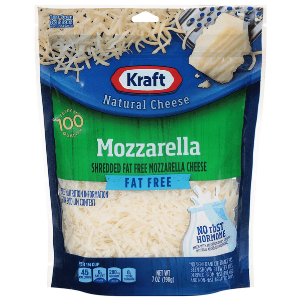 Save on Kraft Mozzarella Cheese Fat Free Shredded Order Online Delivery