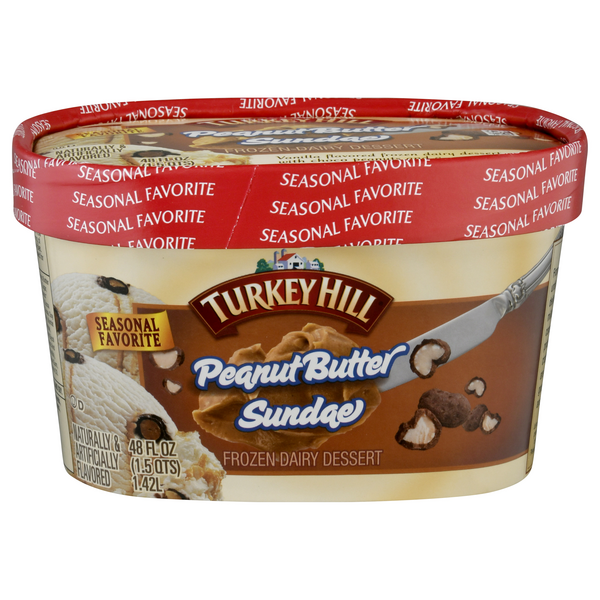 Save on Turkey Hill Frozen Dairy Dessert Peanut Butter Sundae Seasonal