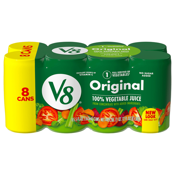 Save on V8 100 Vegetable Juice Original 8 pk Order Online Delivery MARTIN'S