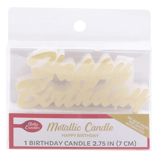 Save on Betty Crocker Metallic Candle Happy Birthday 2.75 Inch Order