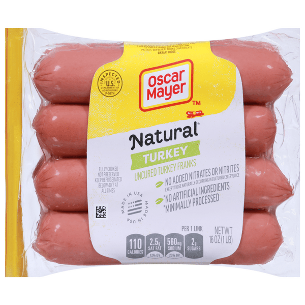 Save on Oscar Mayer Natural Uncured Turkey Franks 8 ct Order Online