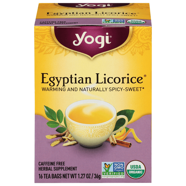 Save on Yogi Egyptian Licorice Herbal Supplement Tea Bags Caffeine Free