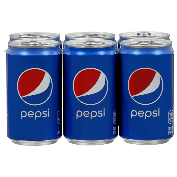 Save on Pepsi Cola Soda Mini 6 pk Order Online Delivery Giant