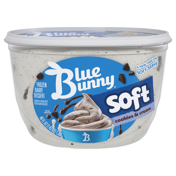 Save on Blue Bunny Soft Cookies & Cream Frozen Dairy Dessert Order