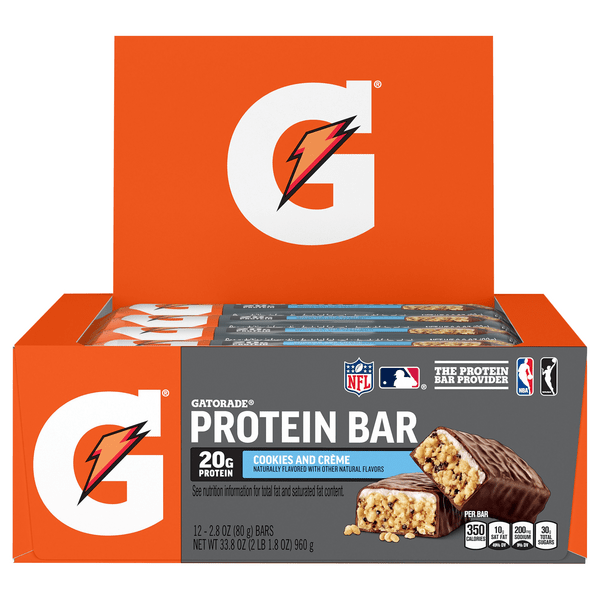 Save on Gatorade Recover Whey Protein Bar Cookies And Creme 12 ct