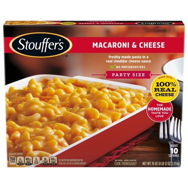 Save on Stouffer's Macaroni & Cheese Party Size Frozen Meal Order Online Delivery Stop & Shop