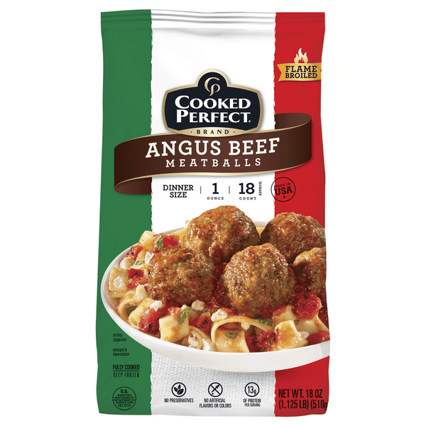 Save on Cooked Perfect Angus Beef Meatballs Dinner Size Frozen Order Online Delivery Giant