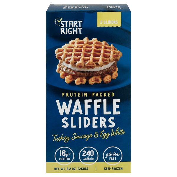 Save on Start Right ProteinPacked Waffle Sliders Turkey Sausage & Egg