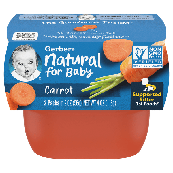 Save on Gerber Stage 1 Baby Food Carrot 2 ct Order Online Delivery