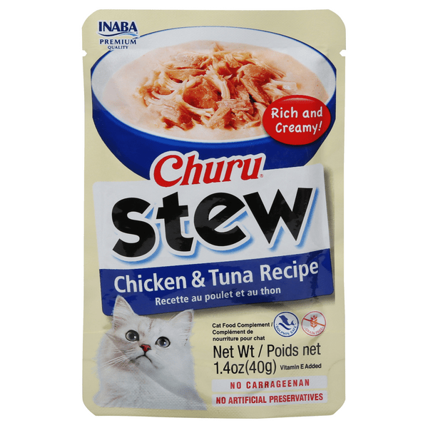 Save on Inaba Churu Stew Wet Cat Food Complement Chicken & Tuna Recipe