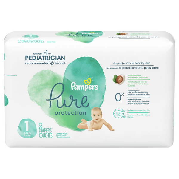 Save on Pampers Pure Protection Size 1 Diapers 814 lbs Jumbo Pack