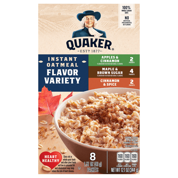 Save on Quaker Instant Oatmeal Flavor Variety 8 ct Order Online