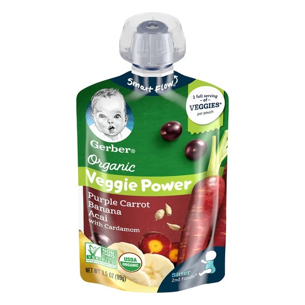 Save on Gerber 2nd Baby Food Veggie Power Purple Carrot Banana Acai
