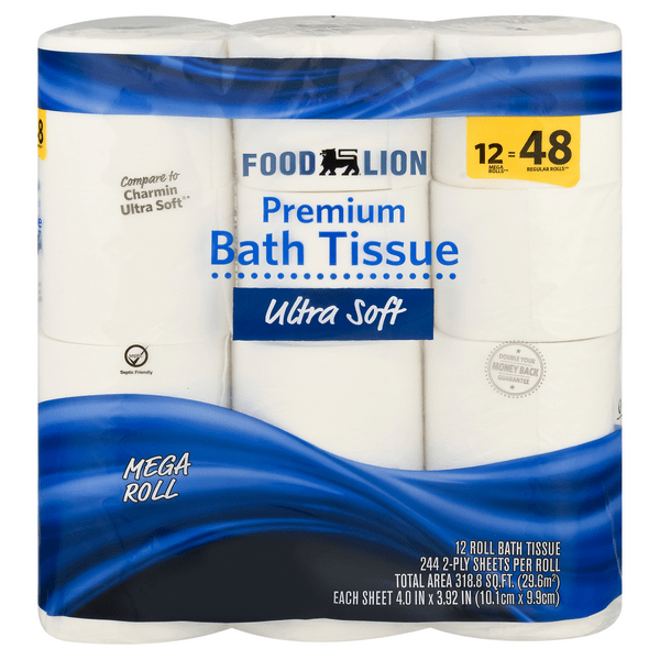 Save on Food Lion Premium Ultra Soft Toilet Paper Mega Roll 2Ply Order Online Delivery Food Lion