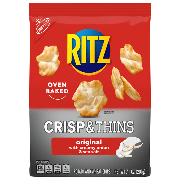 Save on Nabisco Ritz Crisp & Thins Oven Baked Original with Creamy
